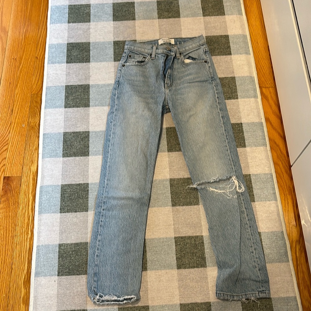 Reformation ripped jeans high rise size 23